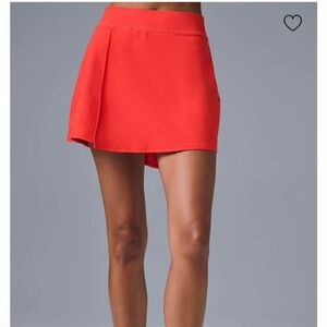 ALO Yoga Vibrant Red Mini Skirt